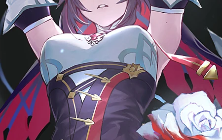 动漫 动漫女孩 原神 罗莎莉亚 原神 手套 鲜花  手机壁纸 4K壁纸