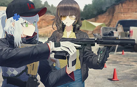 少女前线 拉迪克 马尾辫 绿色眼睛 黑发 辫子 微笑 动漫 动漫女孩 数码艺术  电脑壁纸 4K壁纸