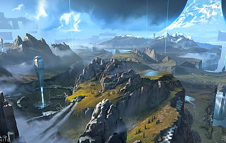 光环无限 游戏CG 艺术 概念 游戏 游戏CG 景观 科幻 工业 未来  电脑壁纸 4K壁纸