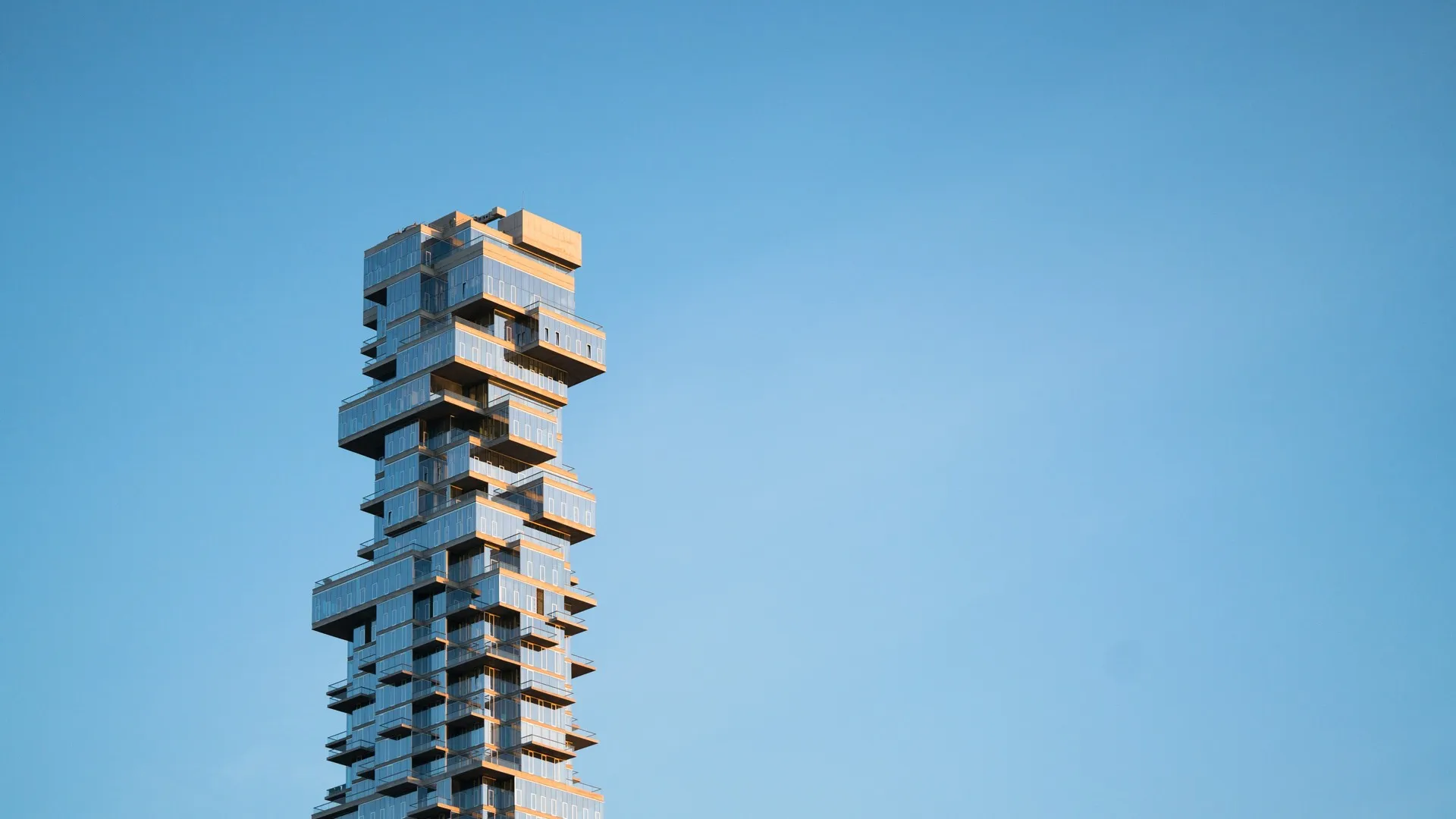 建筑 简单背景、极简主义 抽象 建筑 艺术 设计 蓝色 天空 电脑壁纸 4K壁纸