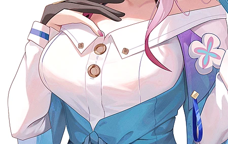 坐着 长发 崩坏 星际铁路 动漫女孩 脸红 相机 简单背景 白色背景 极简主义  手机壁纸 4K壁纸