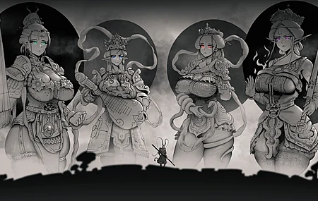 黑神话 悟空 绘画 艺术 概念设计 黑色 艺术  电脑壁纸 8K壁纸