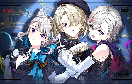 原神 雀斑 猫女 短发 动漫 动漫女孩 帽子 相机 猫耳朵 手套 领结  电脑壁纸 4K壁纸