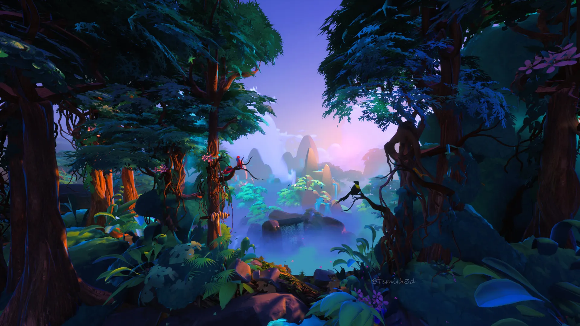 虚幻引擎 数字艺术 森林 天空 AI艺术 概念设计 电脑壁纸 4K壁纸