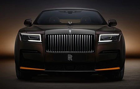 劳斯莱斯 幽灵 车辆 简单背景 黑暗背景 徽标 前灯  电脑壁纸 4K壁纸