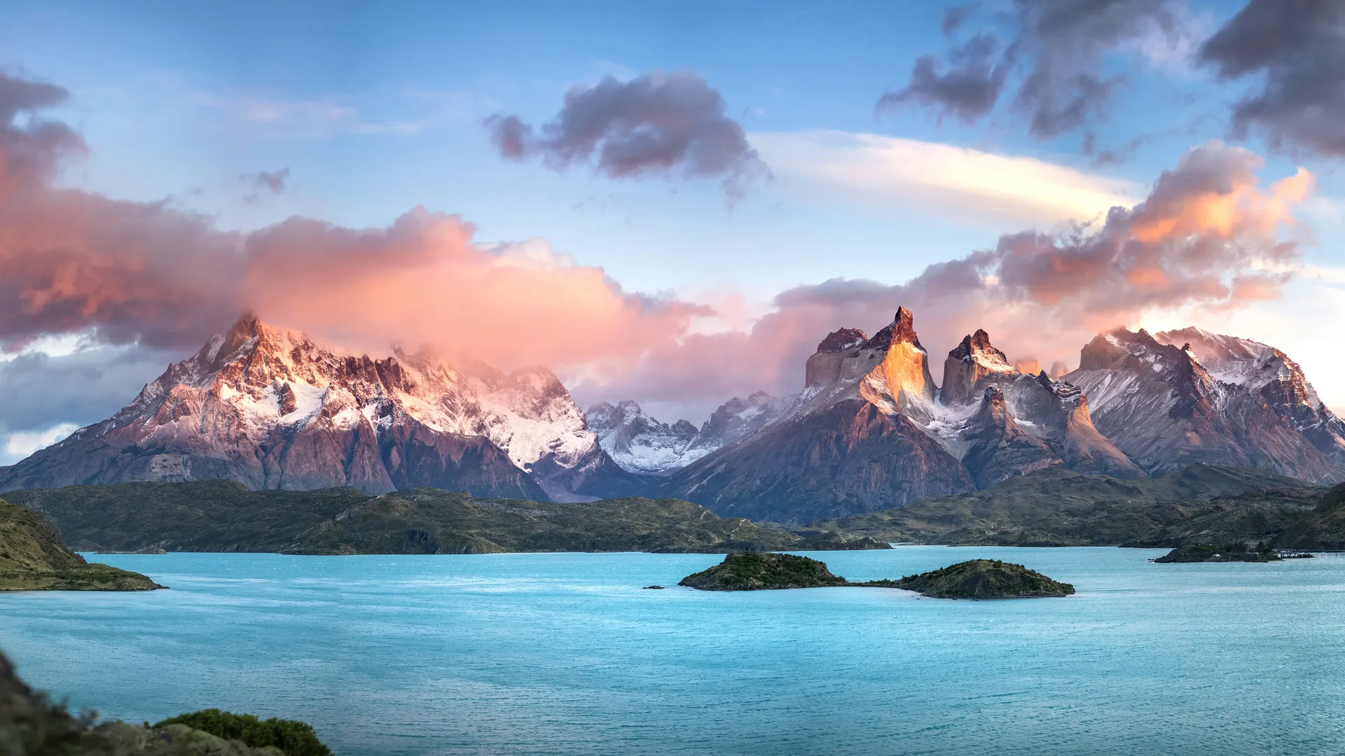 摄影 风景 湖泊 山脉 云 自然 环境 水 阳光  电脑壁纸 8K壁纸