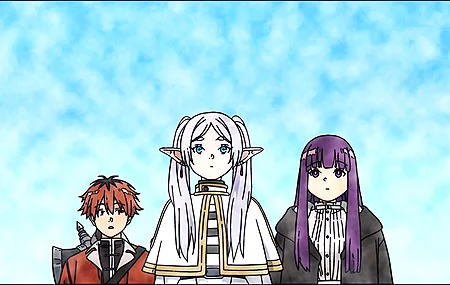 长发 动漫 动漫女孩 动漫男孩 耳环 简单背景 制服 极简主义 双胞胎 尖耳朵  电脑壁纸 4K壁纸