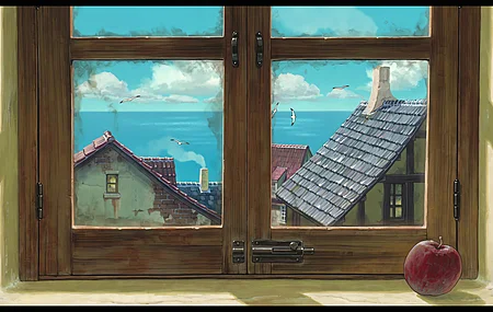 吉卜力工作室 哈尔的移动城堡 动漫 室内 天空 水 宫崎骏 治愈 电脑壁纸 4K壁纸