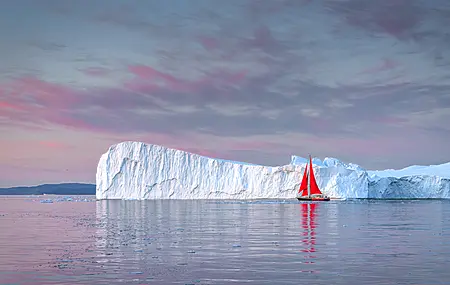 风景 云 天空 水 海 冰山 帆船  电脑壁纸 4K壁纸 