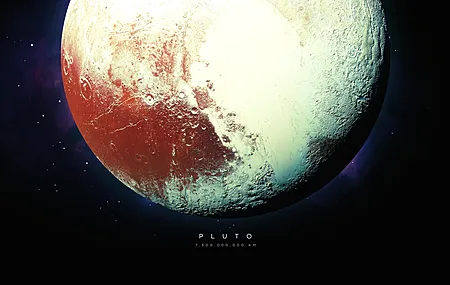 冥王星 宇宙 恒星 行星 太空 太空艺术 AI艺术 太阳系  电脑壁纸 4K壁纸