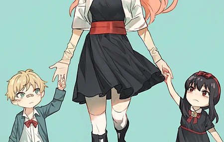  间谍过家家 动漫女孩 动漫 简单背景  手机壁纸 4K壁纸