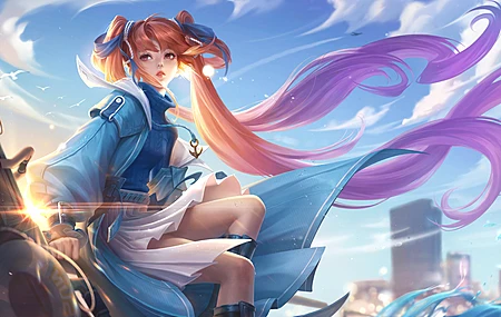 游戏CG角色 情侣 王者荣耀 机车 女孩 4K壁纸