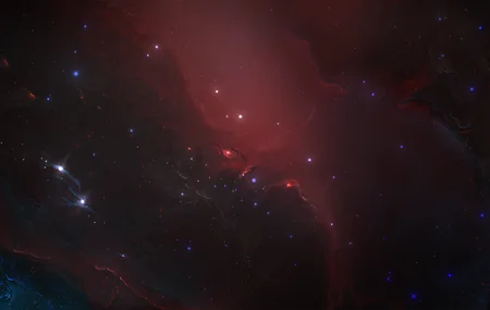 星际科技 太空 星云 红色 宇宙 恒星  4K壁纸
