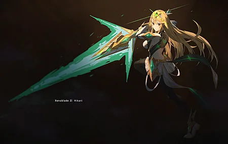 幻想女孩 长发 金发 动漫女孩 剑 游戏CG 4K壁纸