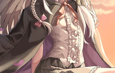 女巫 蓝眼睛  动漫女孩 动漫 巫师帽子 银发  手机壁纸 4K壁纸