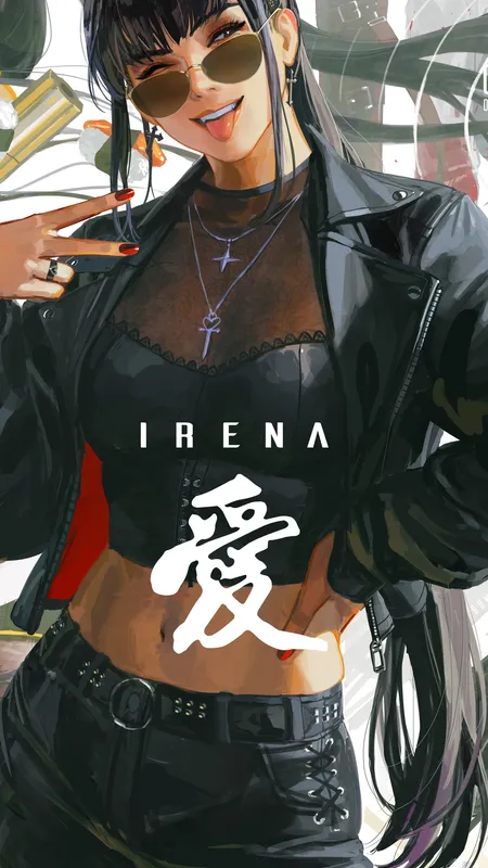 女性 虚构角色 原创角色 艺术品 绘画 眨眼  手机壁纸 4K壁纸