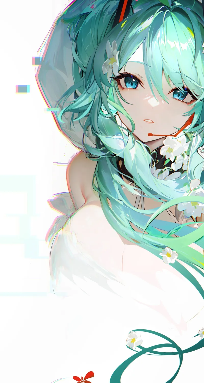 长发 蓝头发 蓝眼睛 动漫 动漫女孩 初音 小提琴 手机壁纸 4K壁纸