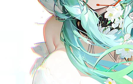 长发 蓝头发 蓝眼睛 动漫 动漫女孩 初音 小提琴 手机壁纸 4K壁纸