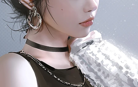  动漫 动漫女孩 耳环 手机壁纸 4K壁纸