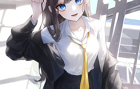 动漫 动漫女孩 太阳镜 手机壁纸 4K壁纸
