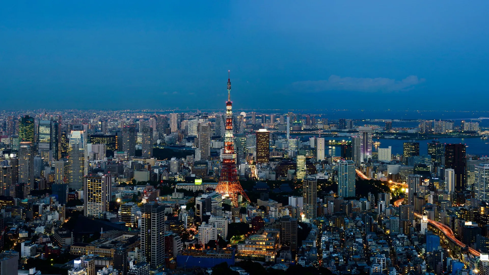 城市景观 城市 城市灯光 黄昏 4K壁纸