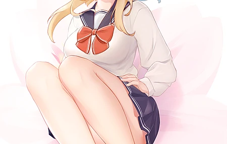 金发女郎 独唱 原神 裙子 露明 动漫女孩 黄眼睛 校服 头发里的花 手机壁纸 4K壁纸