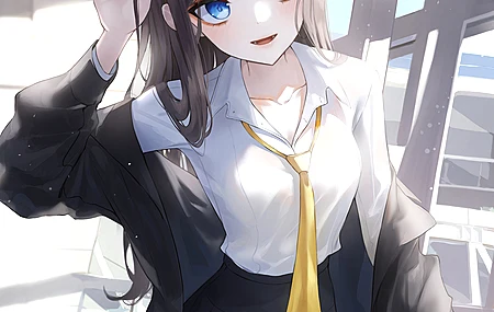 动漫 动漫女孩 太阳镜 手机壁纸 4K壁纸