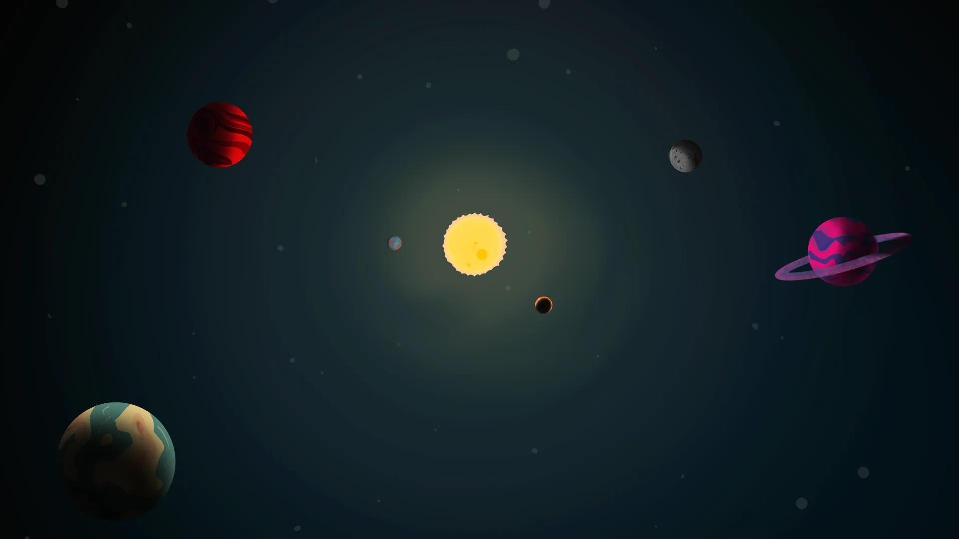 空间 绘图 星球 太空 银河系 太阳 恒星 4K壁纸