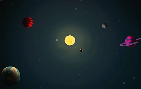 空间 绘图 星球 太空 银河系 太阳 恒星 4K壁纸