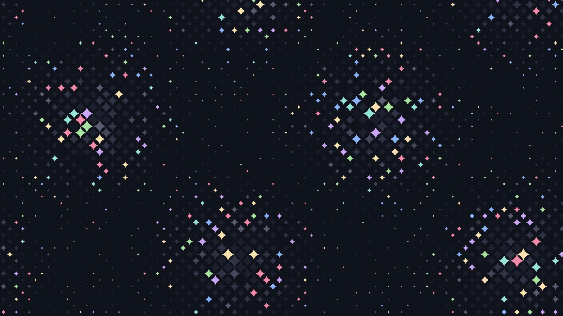 深色 彩色 抽象 星形 极简主义 简单背景 4K壁纸