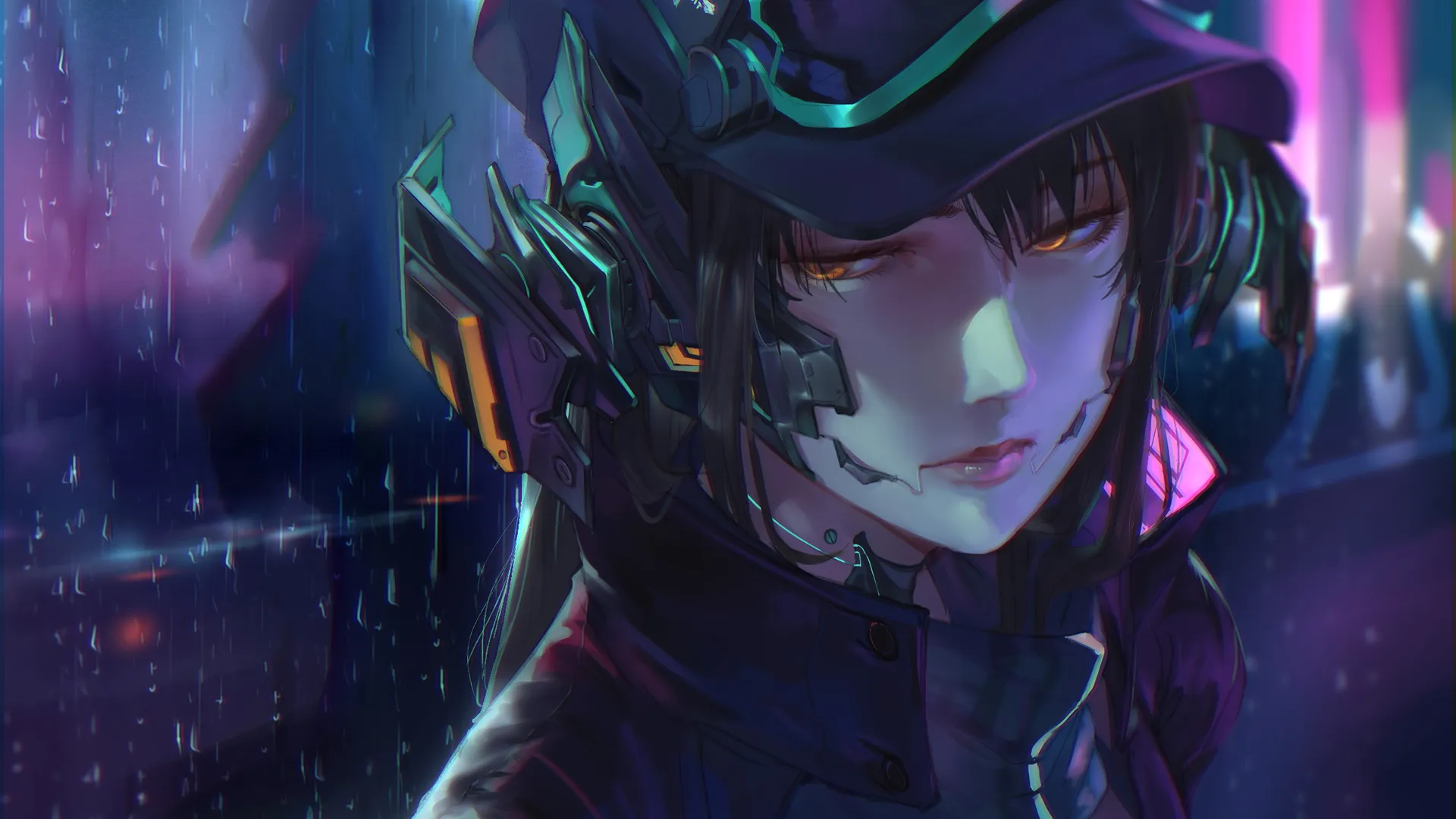 梦幻 女孩 帽子 窗户 4K壁纸