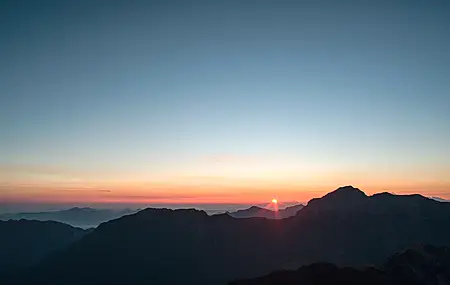 日落 风景 山脉 4K壁纸