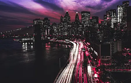 城市 景观 夜间 灯光 4K壁纸