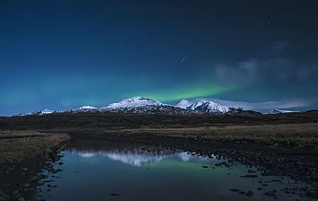 山 雪 风景 繁星 星星 4K壁纸