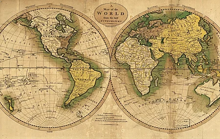 旧地图 地图 世界地图 大陆 信息图 4K壁纸
