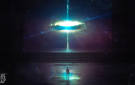 AI艺术 空间 绵羊 星星 居中 4K壁纸