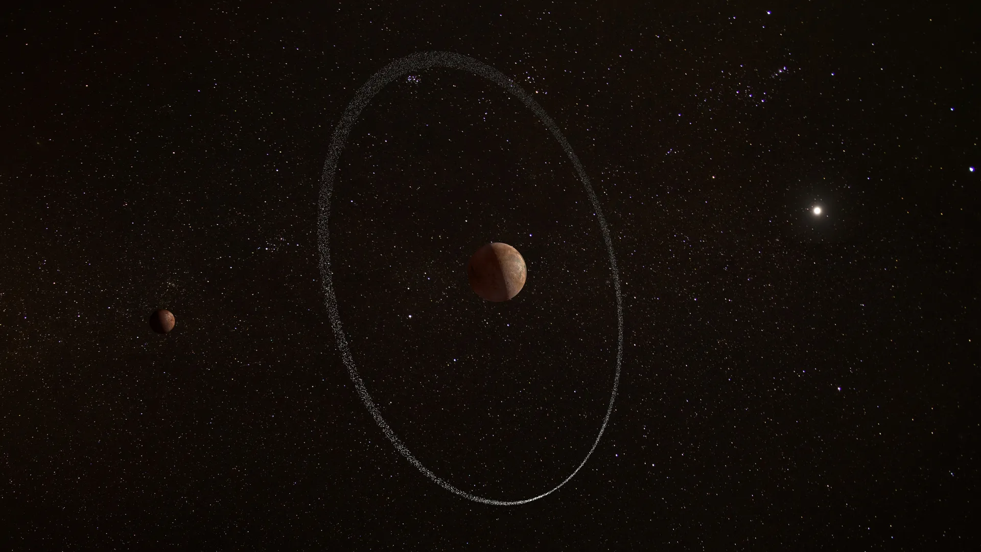 行星 太空 恒星 AI艺术 行星环 极简主义 简单背景 4K壁纸