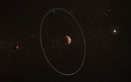 行星 太空 恒星 AI艺术 行星环 极简主义 简单背景 4K壁纸