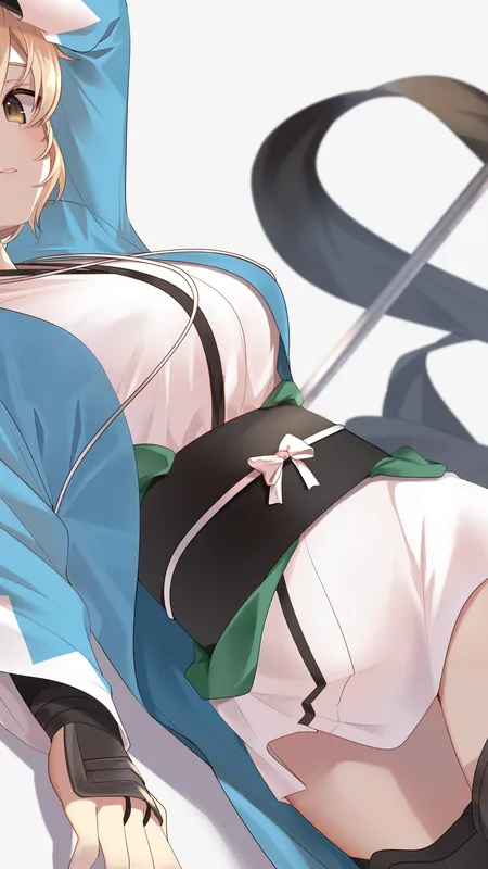 金发 艺术家 动漫 女孩 AI艺术 命运 服装 剑 手机壁纸 4K壁纸