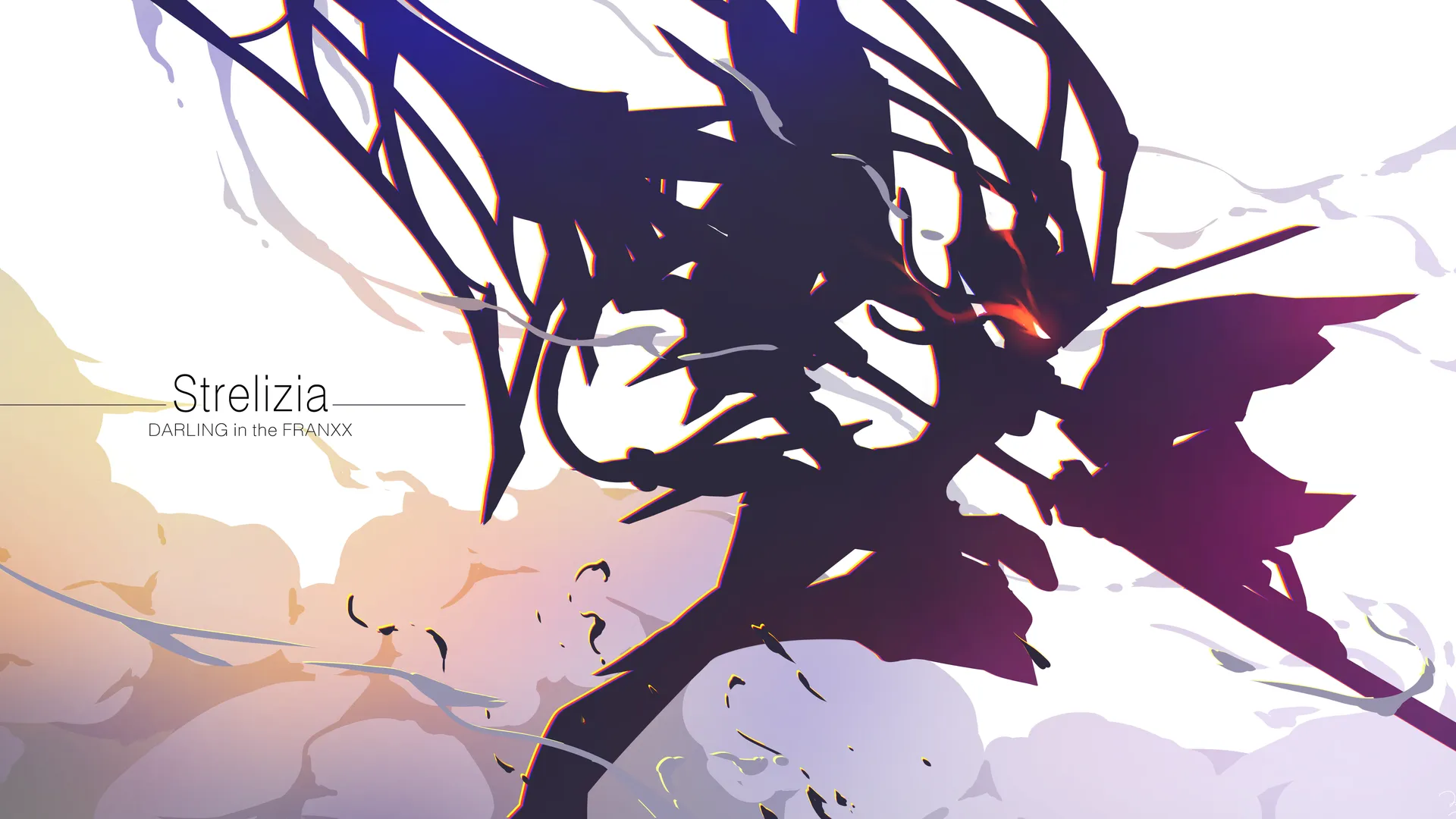 机器人 动漫 零二 机甲 动漫 剪影 DARLING 4K壁纸