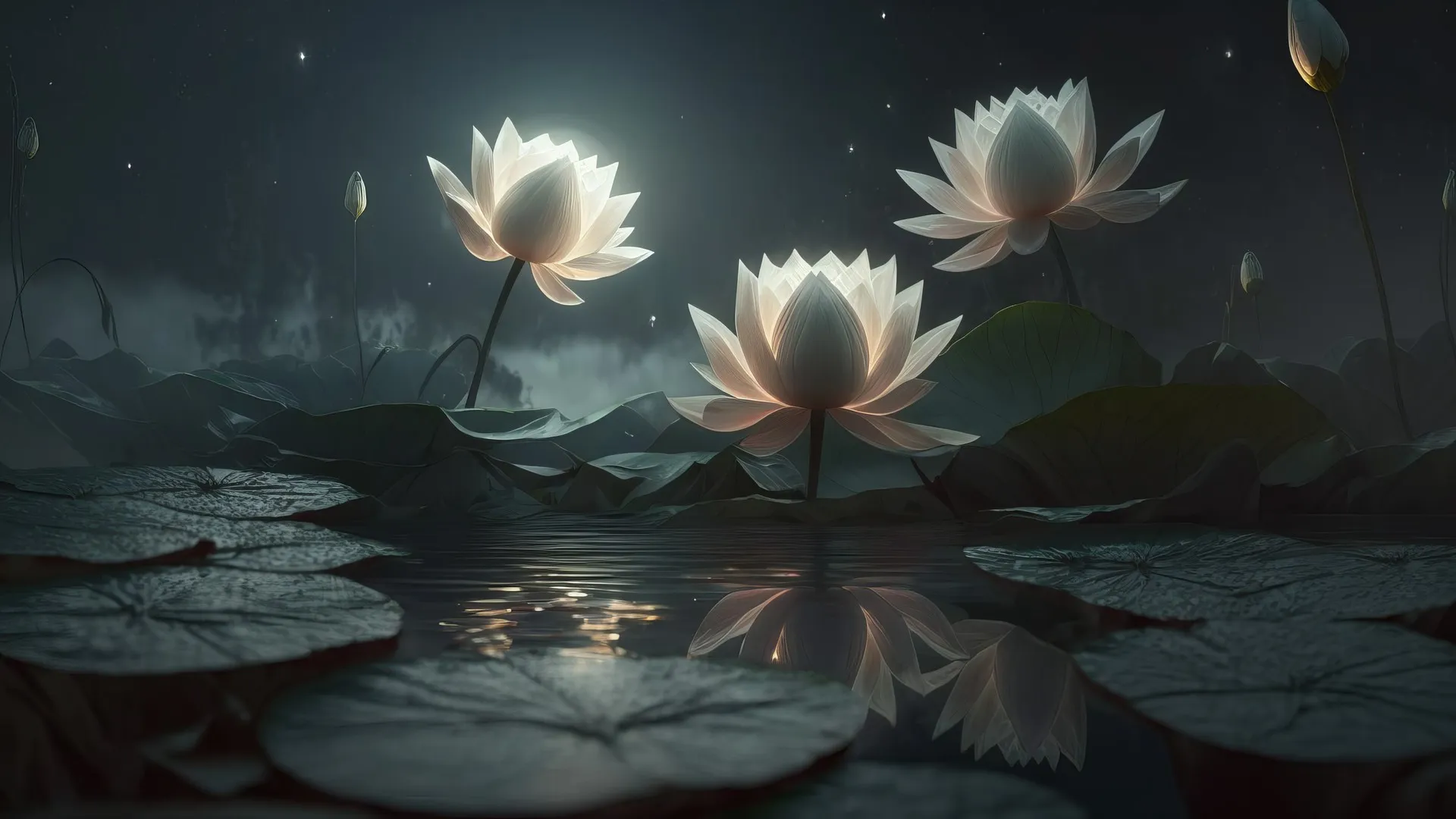 莲花 睡莲 水 花 4K壁纸