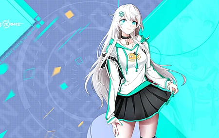 独一无二 动漫 女孩 青色 4K壁纸