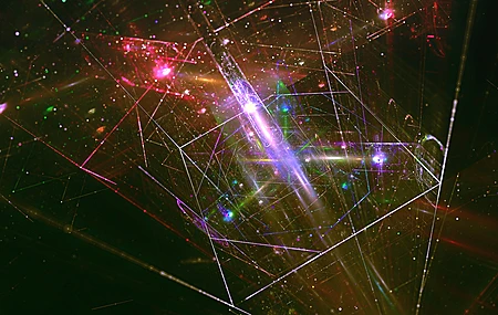 抽象 AI艺术 极简主义 简单背景 线条 凋零 发光 几何 数字发光 4K壁纸