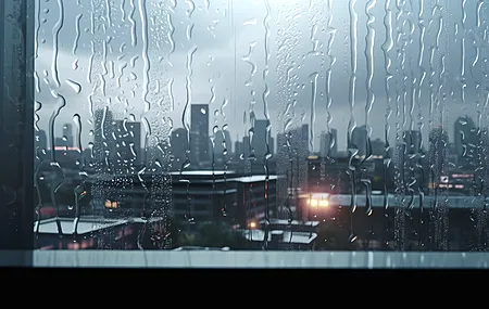 城市 雨 窗 建筑 艺术 4K壁纸