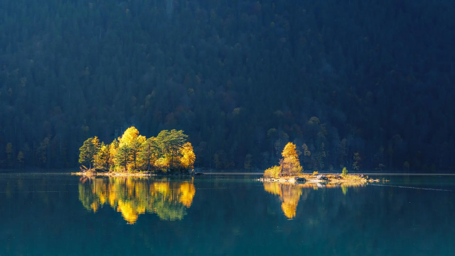 风景 树木 湖泊 水 自然 4K壁纸