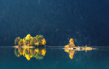 风景 树木 湖泊 水 自然 4K壁纸