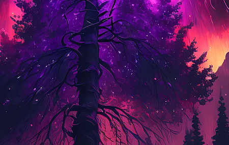 紫色背景 闪电 星星 手机壁纸 4K壁纸