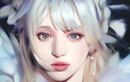 女 艺术家 脸 长发 特写 AI艺术 4K壁纸