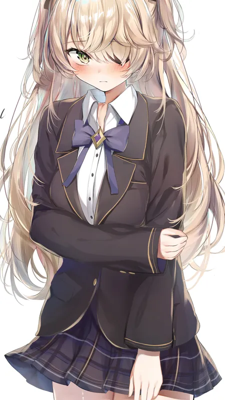 动漫 女孩 原神 校服 手机壁纸 4K壁纸
