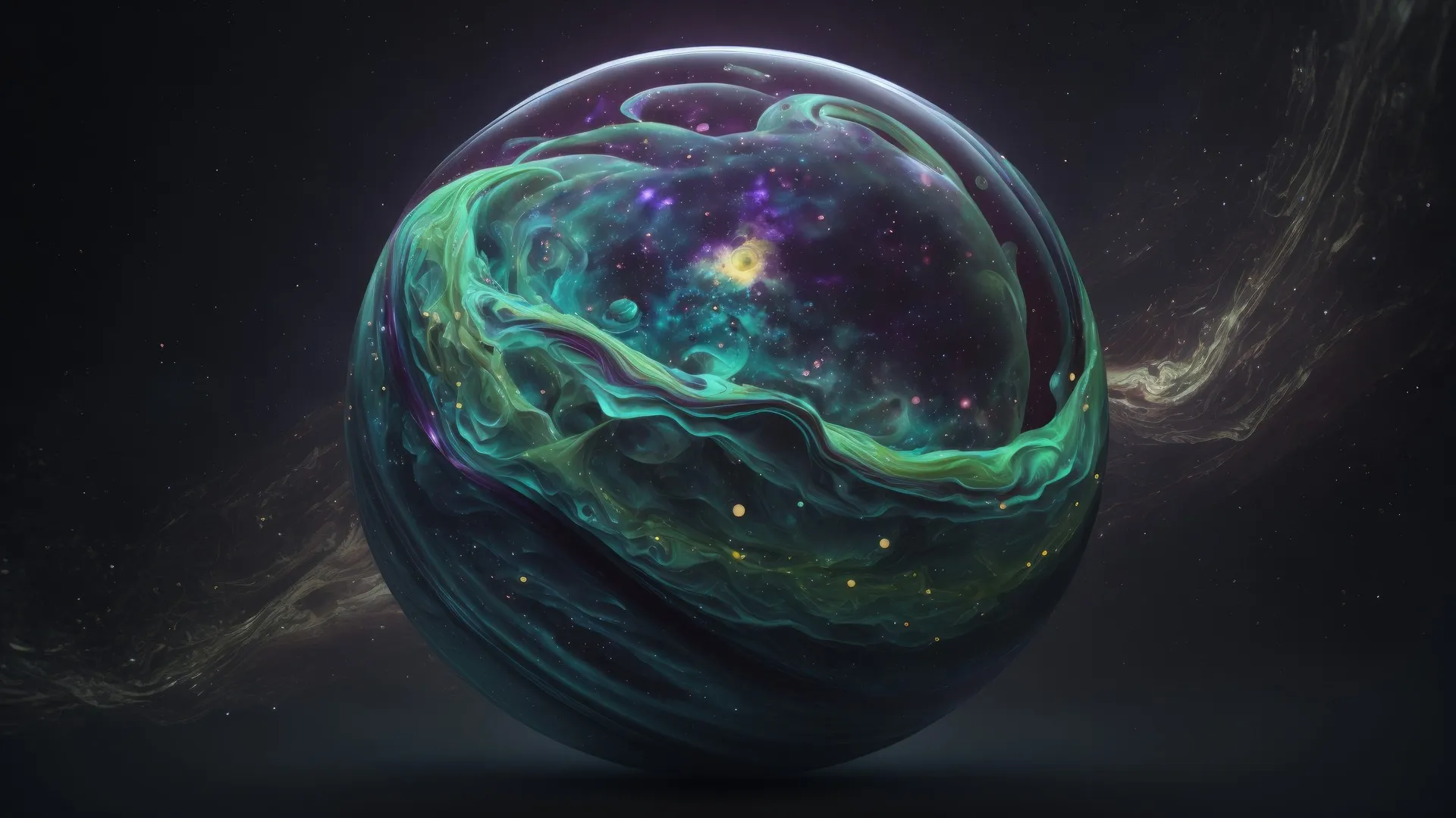 艺术 插图 大理石 伽利 星星 空间 4K壁纸